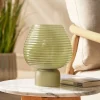 Cox & Cox Table Lamps<Ribbed Round LED Lamp - Neutral