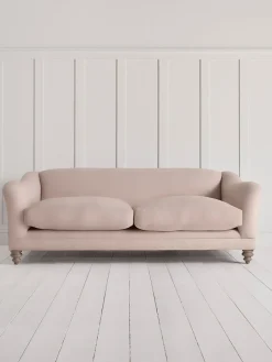 Cox & Cox Armchairs & Loveseats<Ribe Three Seater Sofa - Blush Velvet