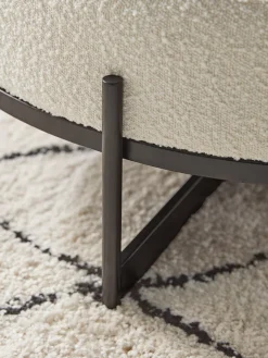 Cox & Cox Ottomans, Footstools & Pouffes<Round Boucle Footstool - Large