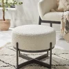 Cox & Cox Ottomans, Footstools & Pouffes<Round Boucle Footstool - Small