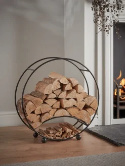 Cox & Cox Fireside<Round Log and Kindling Holder