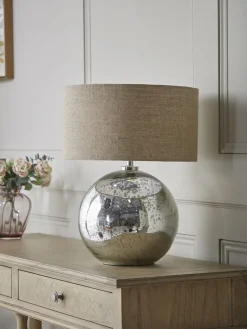 Cox & Cox Table Lamps<Round Mirrored Glass Table lamp