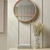 Cox & Cox Wall Mirrors<Round Oak Shelf Mirror