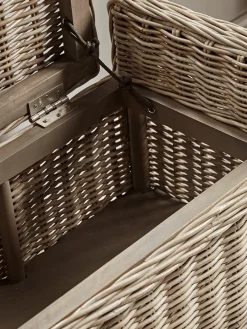 Cox & Cox Shoe Storage|Benches<Round Rattan Storage Bench - Large