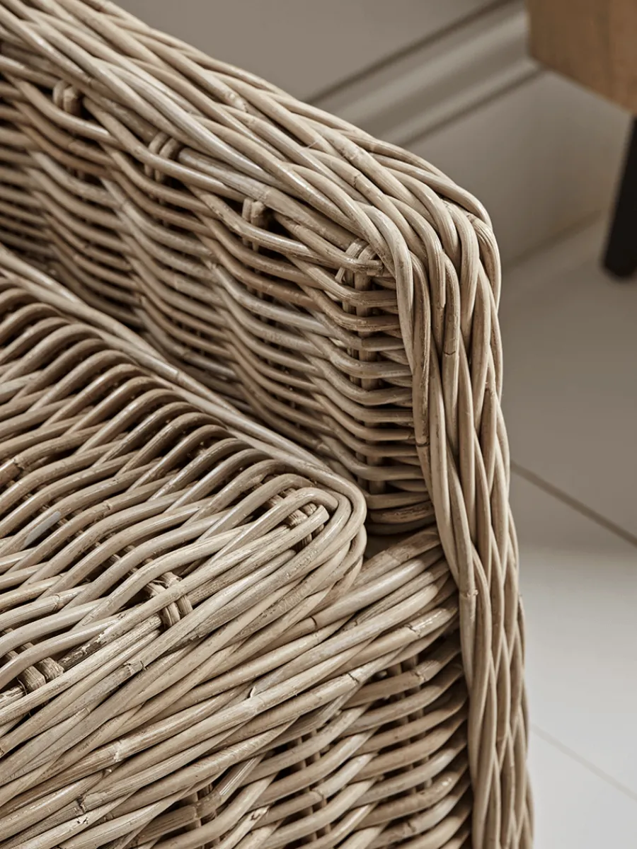 Cox & Cox Shoe Storage|Benches<Round Rattan Storage Bench - Large