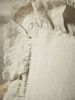 Cox & Cox Cushions|Cushions<Ruffle Rectangular Cushion - Natural