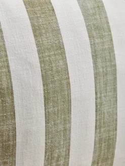 Cox & Cox Cushions|Cushions<Ruffle Square Cushion - Green Stripe