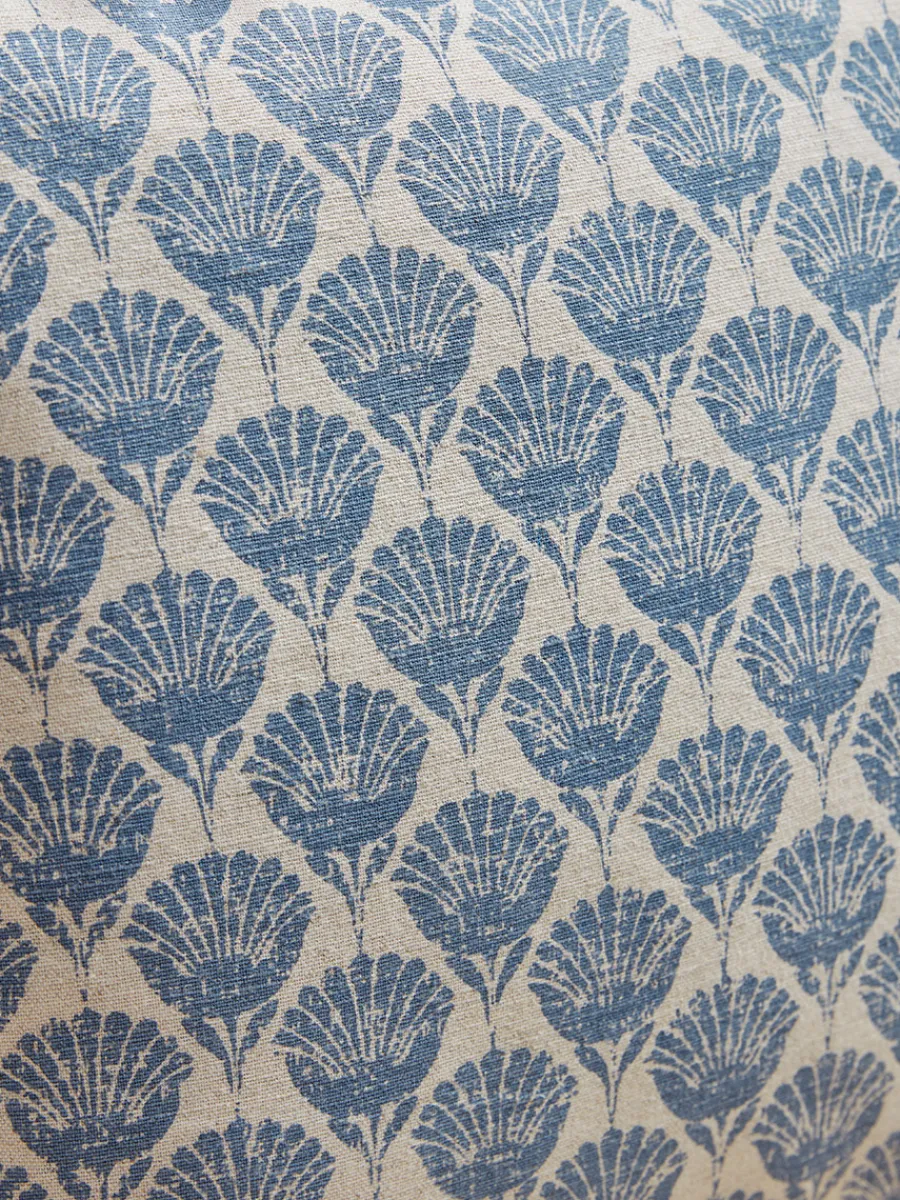 Cox & Cox Cushions|Cushions<Ruffle Square Cushion - Swedish Blue Print