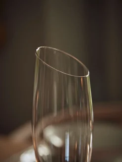 Cox & Cox Kitchen Accessories & Tableware|Glassware<Six Amber Asymmetric Champagne Flutes