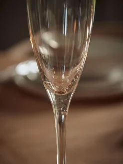 Cox & Cox Kitchen Accessories & Tableware|Glassware<Six Amber Asymmetric Champagne Flutes