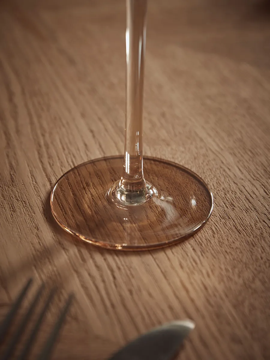 Cox & Cox Kitchen Accessories & Tableware|Glassware<Six Amber Asymmetric Champagne Flutes