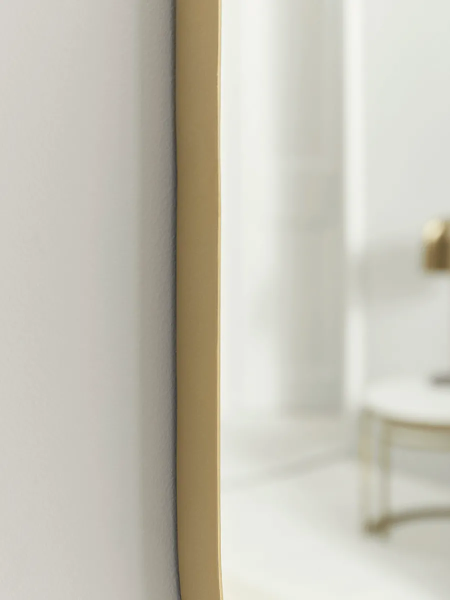Cox & Cox Wall Mirrors<Slim Frame Oval Mirror - Soft Gold