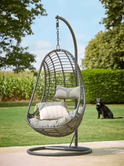 Cox & Cox Outdoor Hanging Chairs & Statement Chairs<Slim Hanging Chair - Black