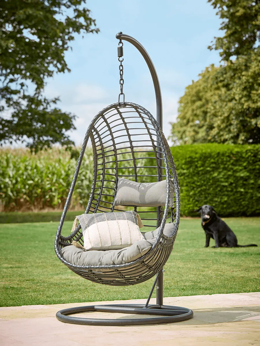 Cox & Cox Outdoor Hanging Chairs & Statement Chairs<Slim Hanging Chair - Black