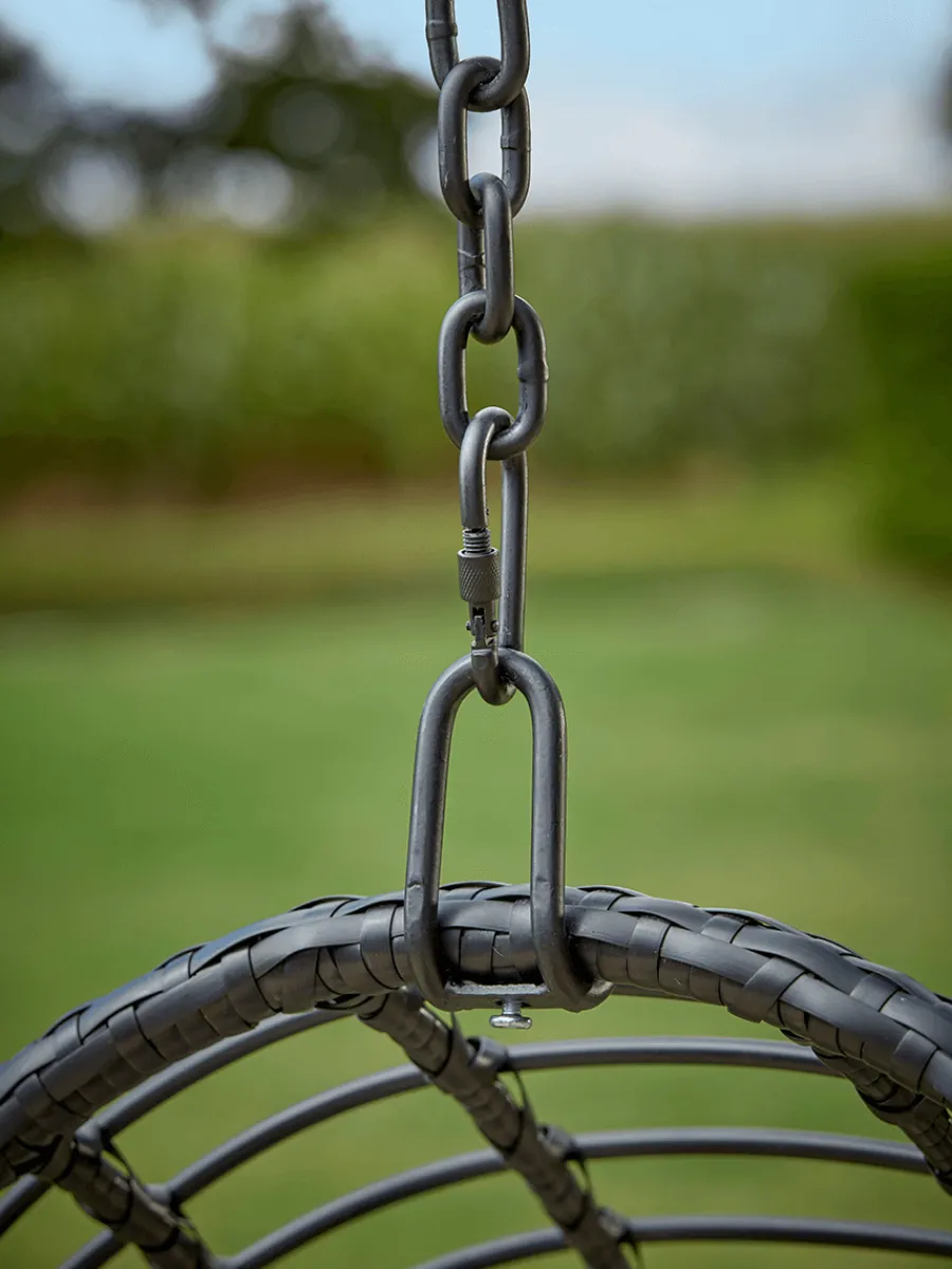 Cox & Cox Outdoor Hanging Chairs & Statement Chairs<Slim Hanging Chair - Black