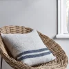 Cox & Cox Throws<Soft Wool Cushion Cover - Blue French Stripe