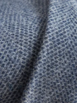 Cox & Cox Throws<Soft Wool Large Throw - Blue & Grey