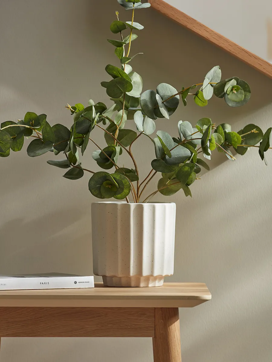 Cox & Cox Indoor Planting<Speckled Fluted Planter