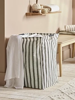 Cox & Cox Laundry Baskets|Laundry Baskets<Striped Laundry Basket