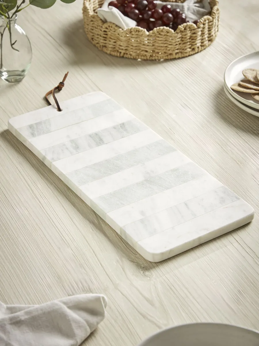 Cox & Cox Kitchen Accessories & Tableware<Striped Marble Serving Board - Sage