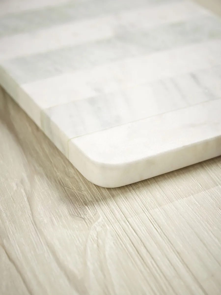 Cox & Cox Kitchen Accessories & Tableware<Striped Marble Serving Board - Sage