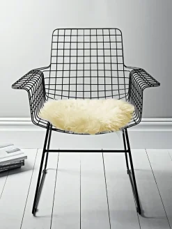 Cox & Cox Cushions|Cushions<Sumptuous Sheepskin Seat Pad - Ivory