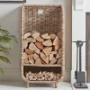 Cox & Cox Fireside<Tall Rattan Log & Kindling Trolley