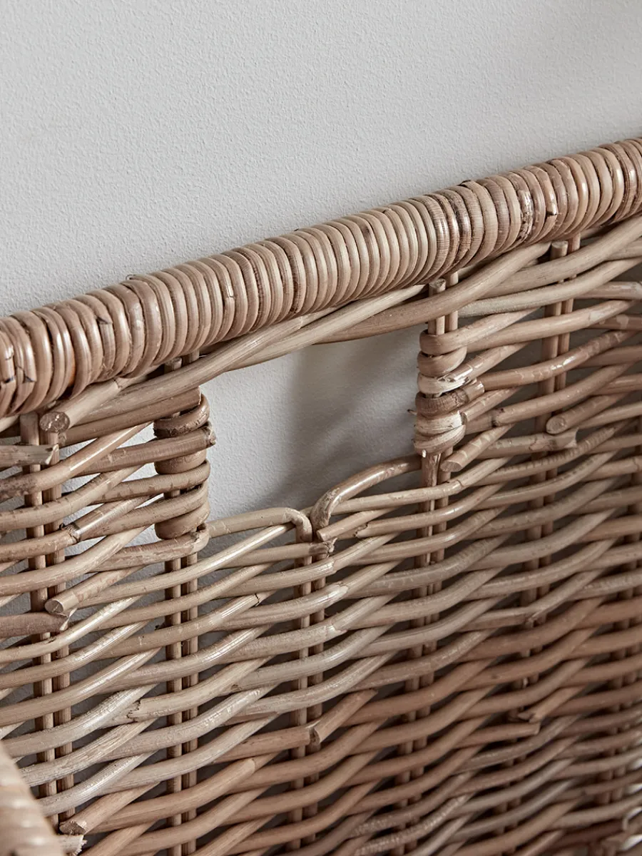 Cox & Cox Fireside<Tall Rattan Log & Kindling Trolley