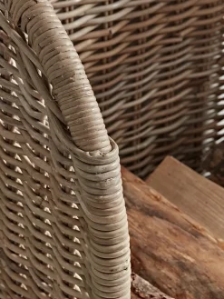 Cox & Cox Fireside<Tall Rattan Log & Kindling Trolley