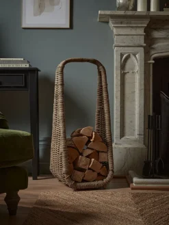 Cox & Cox Fireside<Tall Rattan Log Holder