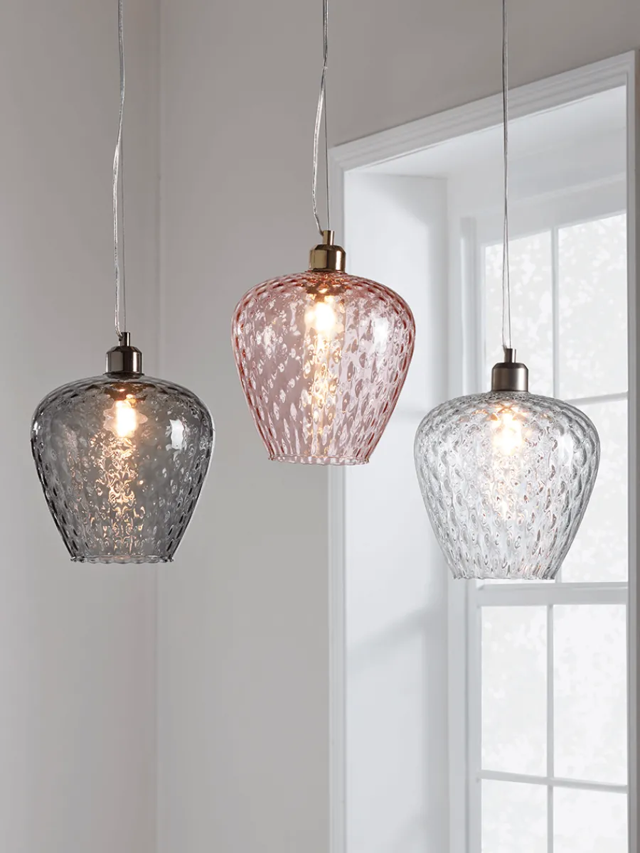 Cox & Cox Pendants<Tapered Textured Pendant - Grey