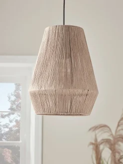 Cox & Cox Pendants<Tapered Woven Rope Pendant