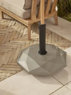 Cox & Cox Parasols & Sunshades<Taupe Geometric Parasol Base - 25Kg