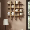 Cox & Cox Hooks & Hook Racks|Shelves<Teak Mug Shelf