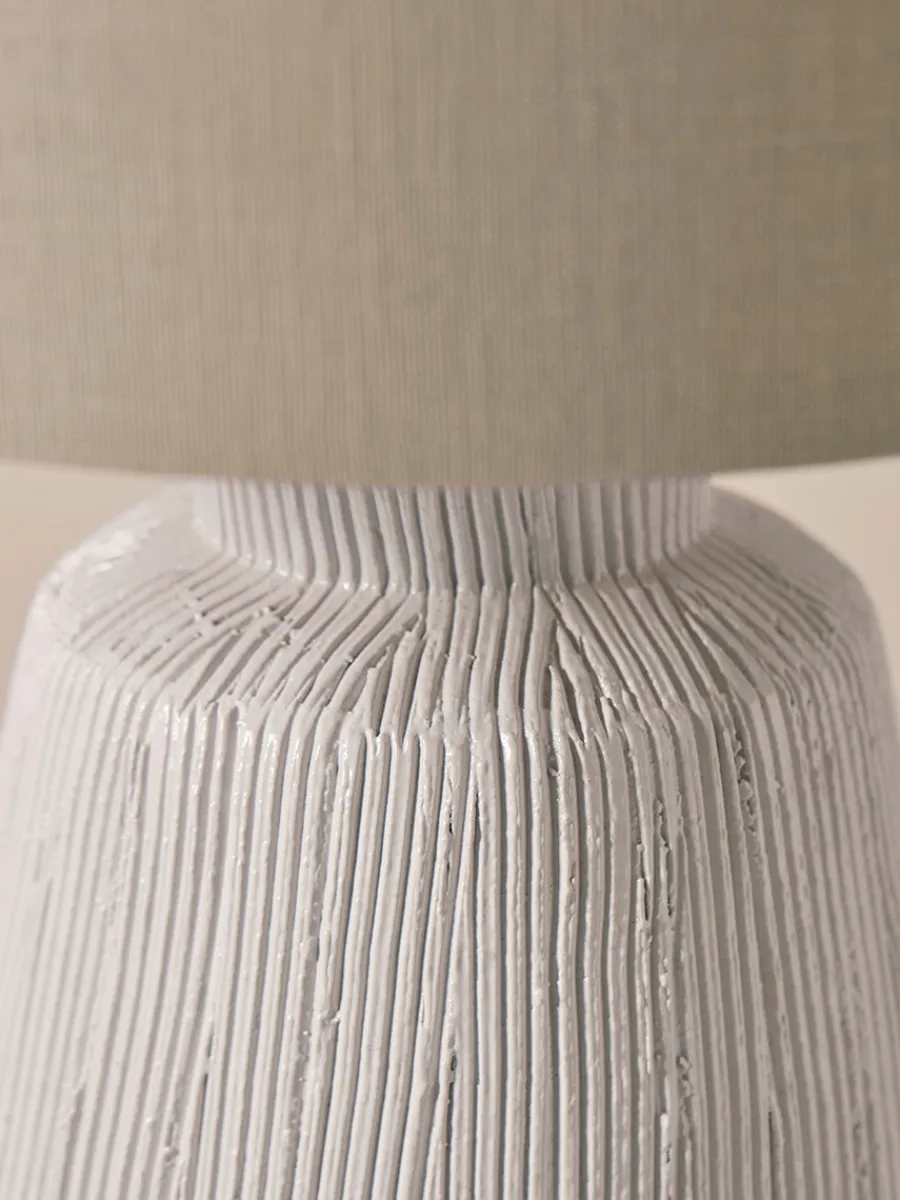 Cox & Cox Table Lamps<Textured Fluted Table Lamp