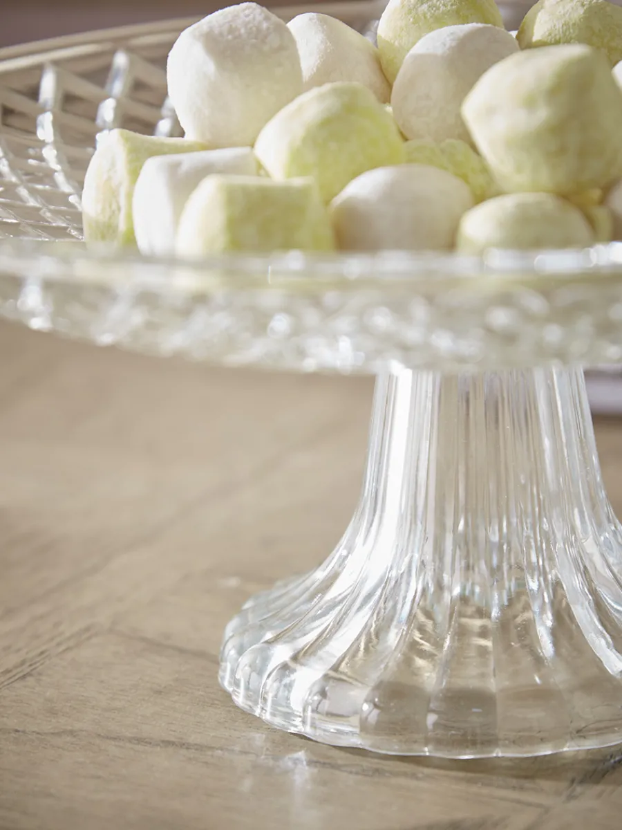 Cox & Cox Kitchen Accessories & Tableware<Textured Glass Cake Plate