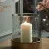 Cox & Cox Candle Holders<Textured Glass Candle Holder