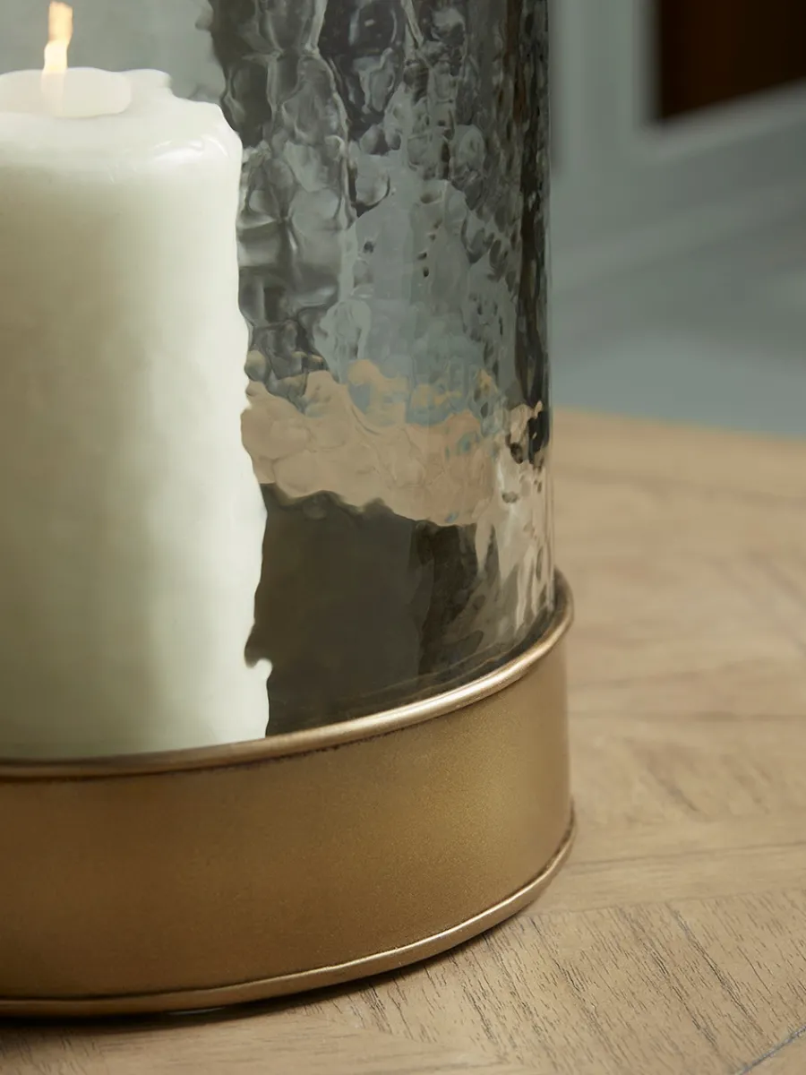 Cox & Cox Candle Holders<Textured Glass Candle Holder