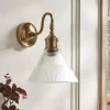 Cox & Cox Wall Lights<Textured Glass Tapered Wall Light