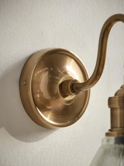 Cox & Cox Wall Lights<Textured Glass Tapered Wall Light