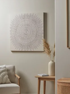 Cox & Cox Wall Art<Textured Mandala Canvas