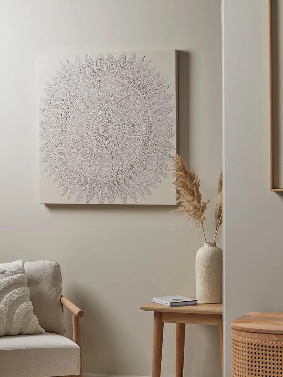 Cox & Cox Wall Art<Textured Mandala Canvas