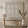 Cox & Cox Wall Art<Textured Squares Framed Linen Wall Art