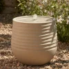 Cox & Cox Water Features<Textured Wavy Water Fountain - Khaki