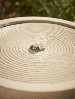 Cox & Cox Water Features<Textured Wavy Water Fountain - Khaki