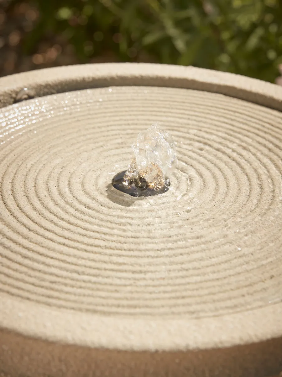 Cox & Cox Water Features<Textured Wavy Water Fountain - Khaki