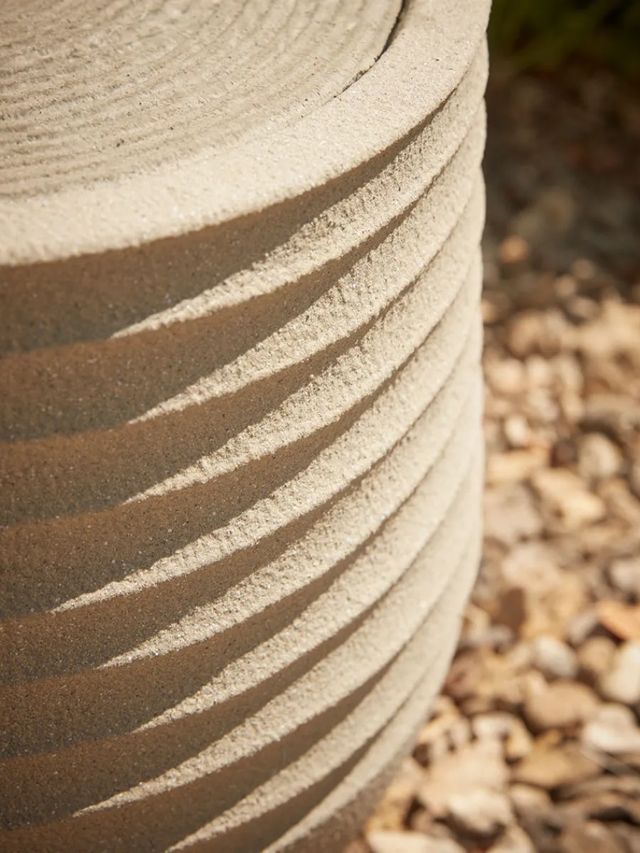 Cox & Cox Water Features<Textured Wavy Water Fountain - Khaki