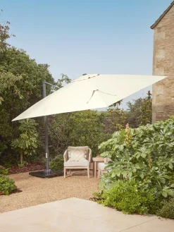 Cox & Cox Parasols & Sunshades<The Ultimate Square Cantilever Parasol Set - Champagne