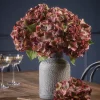 Cox & Cox Faux Stems|Faux Plants & Flowers<Three Burgundy Hydrangea Stems