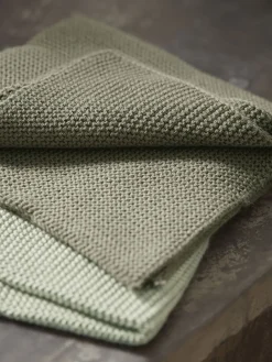 Cox & Cox Kitchen Accessories & Tableware<Three Cotton Dishcloths - Olive